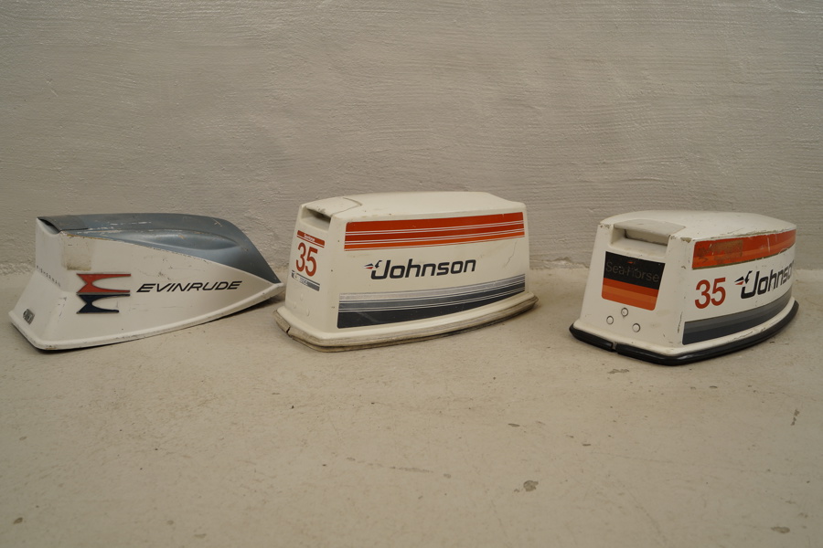 3st Motorkåpor Evinrude och Johnson. B150/