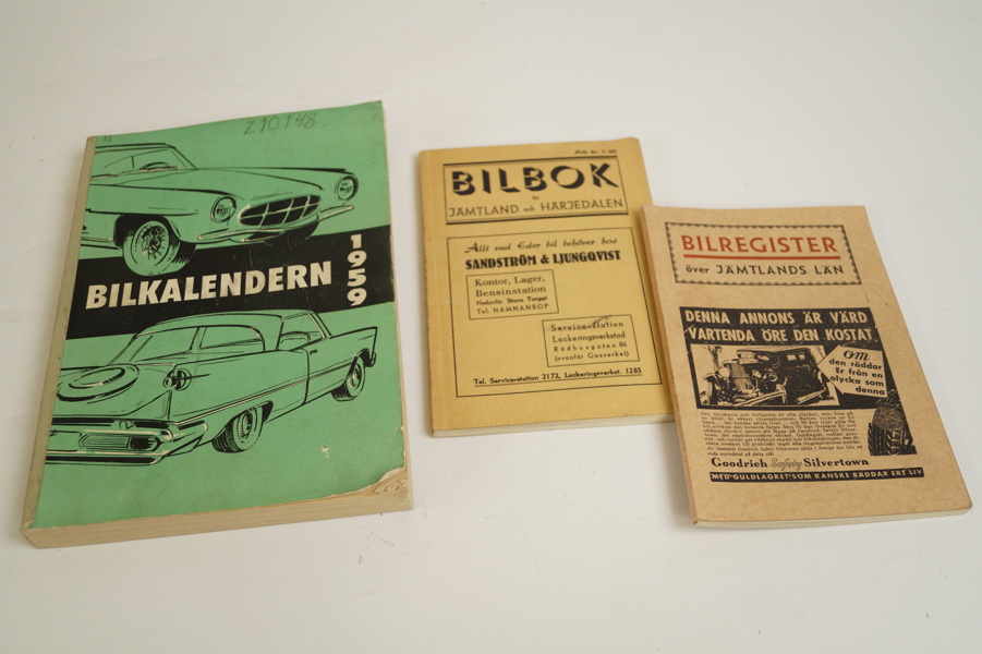 Bilkalendern 1959 Bilbok Jämtland och Härjedalen Bilregister Jämtlands län. A128