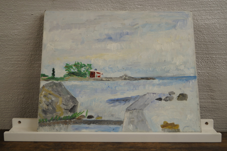 Oljemålning (udde) 46x38cm. M25