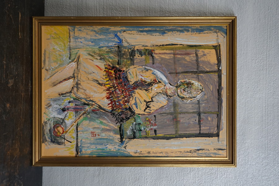 Hans Ångsäter signerad oljemålning (porträtt) 55x74,5cm. M60