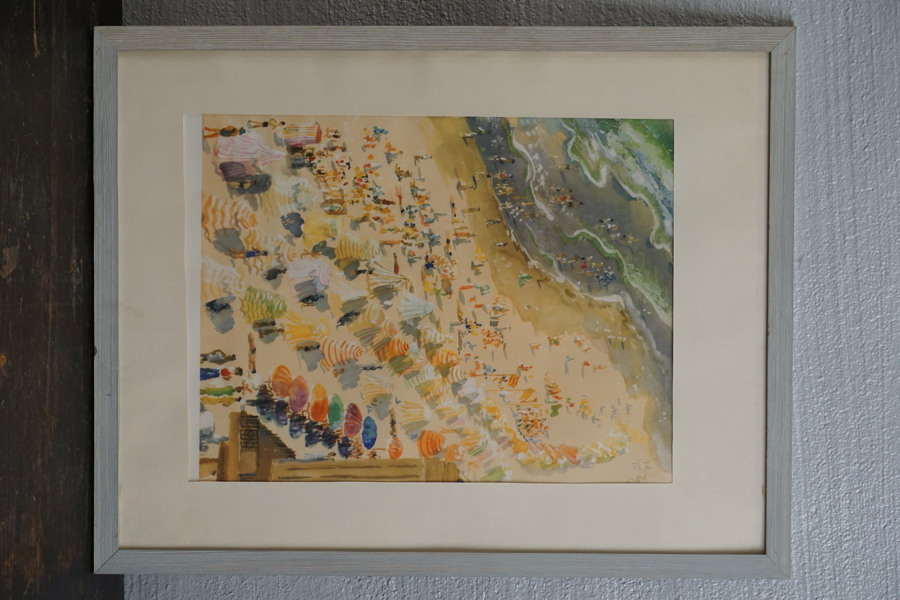 Issac Grünewald tryck (strand) 45x57,5cm. M65