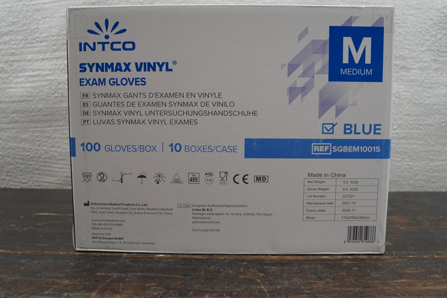 1000st Intco Synmax vinyl engångshandskar. A179