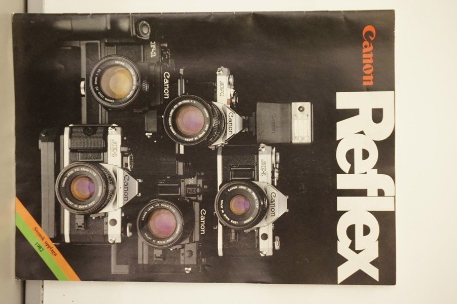 Canon Reflex broschyr 1982. A367/