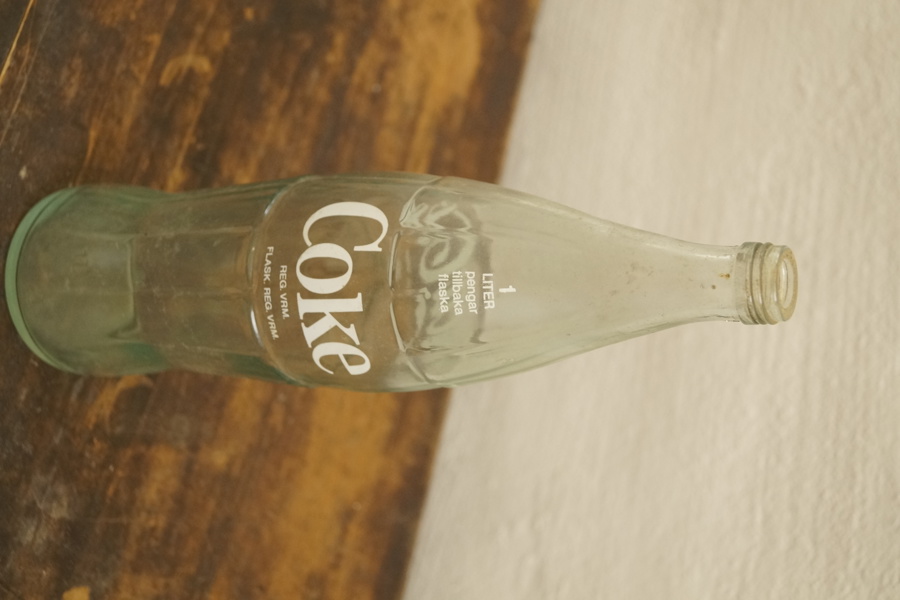 Retro glasflaska Coca Cola 1L. G17/