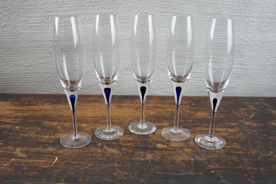 5st Erika Lagerbielke Orrefors champagneglas. G7