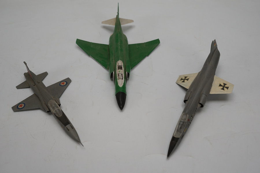 F-5 Tiger II F-4 Phantom F-104 Starfighter modell/leksaksflygplan. A216/