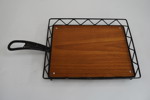 Bricka med handtag teak. A45