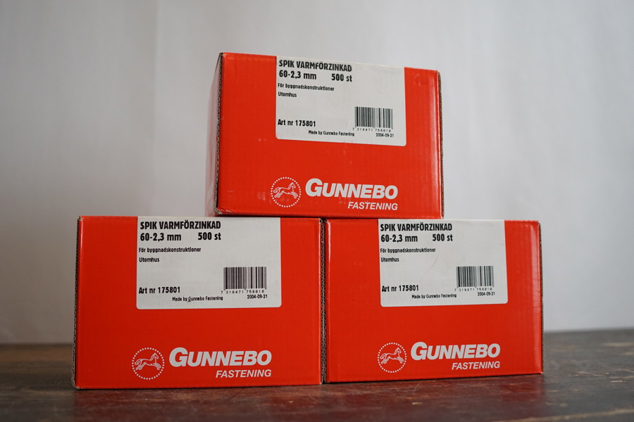 3pkt Gunnebo spik 60x2,3mm ca:3kg. D183