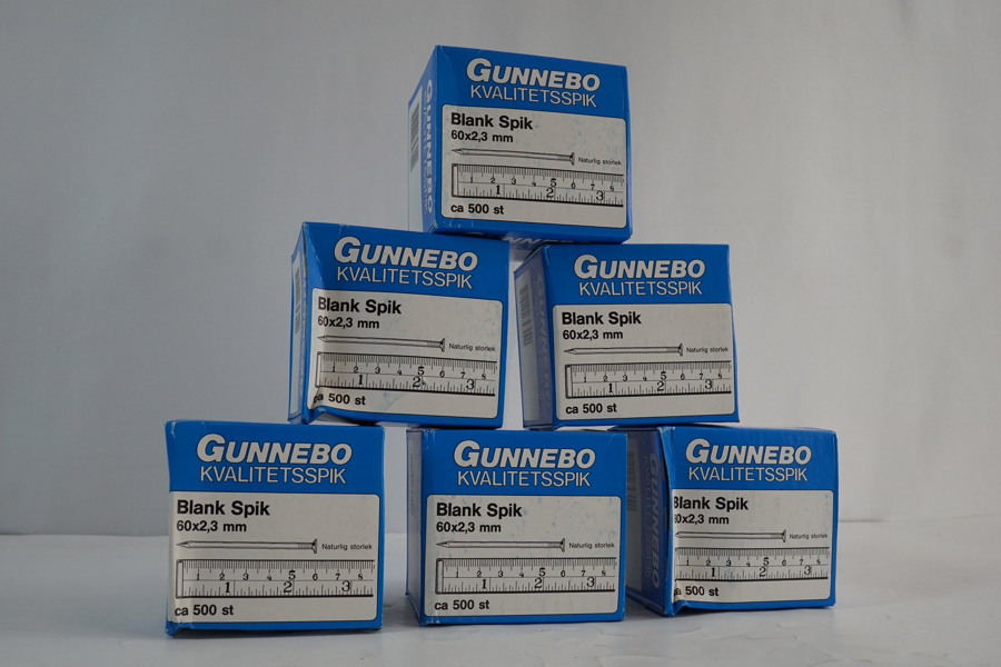 6pkt Gunnebo spik 60x2,3mm ca: 6kg. D235