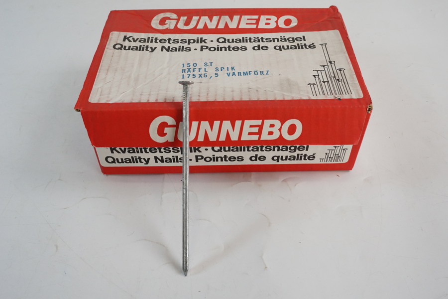 Gunnebo spik räfflad 175x5,5mm ca: 5kg. D246