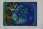 Jan Naliwajko signerad målning på duk (abstrakt) 34x50cm. M40