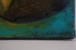 Jan Naliwajko signerad målning på duk (abstrakt) 34x50cm. M40