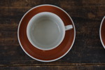 2st Helmer Ringström Gefle Lansett kaffekoppar med fat. G92