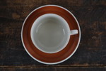 2st Helmer Ringström Gefle Lansett kaffekoppar med fat. G92