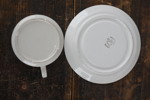2st Helmer Ringström Gefle Lansett kaffekoppar med fat. G92