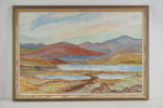 John Hedman signerad olja på pannå (berg/fjällandskap) 100x70cm. M47
