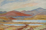 John Hedman signerad olja på pannå (berg/fjällandskap) 100x70cm. M47
