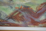 John Hedman signerad olja på pannå (berg/fjällandskap) 100x70cm. M47