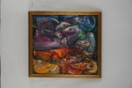 Jan Naliwajko signerad målning på duk (figurkomposition) 55x60cm. M3