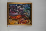 Jan Naliwajko signerad målning på duk (figurkomposition) 55x60cm. M3