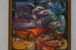 Jan Naliwajko signerad målning på duk (figurkomposition) 55x60cm. M3