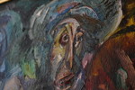 Jan Naliwajko signerad målning på duk (figurkomposition) 55x60cm. M3