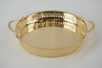 Scandia Guld guldpläterad bricka med handtag. A27