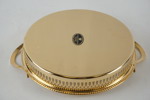 Scandia Guld guldpläterad bricka med handtag. A27