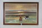 Marthelli signerad målning på pannå (Frösö kyrka) 101x72cm. M18