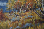 Nils Sture signerad målning på duk (fjäll) 42x35cm. M19