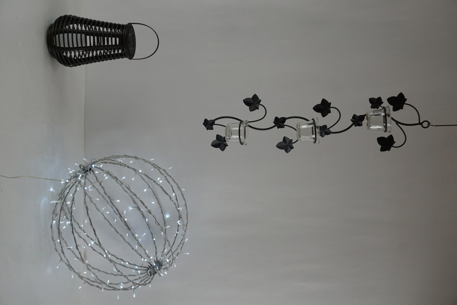 Väggljusstake LED-boll solcellslykta. BC187