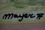 Mayer Signerad olja på duk (båt, hamn) 33x43cm. M60/