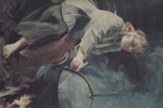 Anders Zorn tryck på duk I Eldhuset 49x60cm. M21/