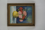 A.W. Byberg signerad olja på pannå (stilleben) 45x53cm. M30/