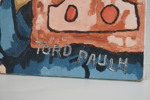 Tord Paulh signerad målning på duk (Frieriet) 83x69cm. M32