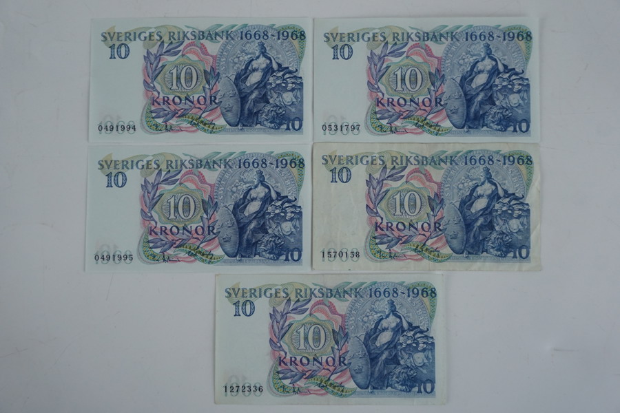 5st 10 Kronorssedlar 1968. A29