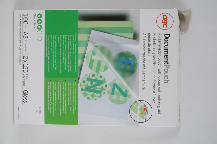 GBC lamineringsfickor. A67