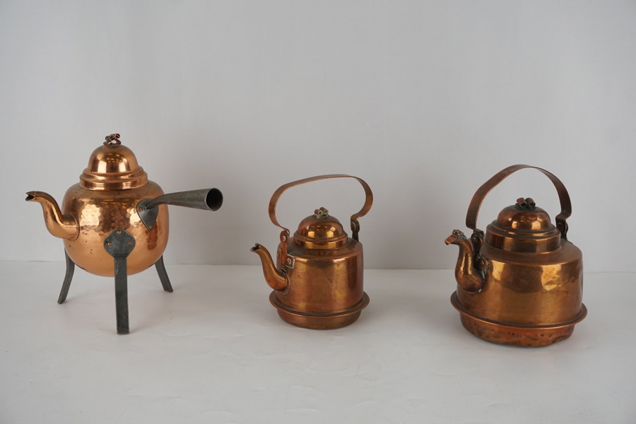 3st Kaffepannor koppar. C6