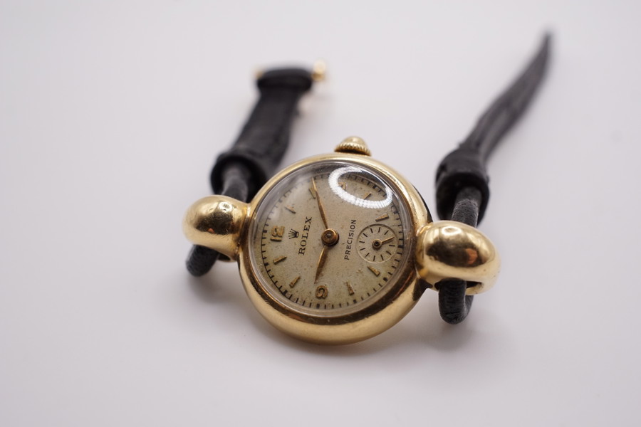 Rolex Precision 9K guld damur/armbandsur. A142