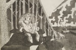 Bertil Nordström Skogen avverkas Etsning 5/10. M22 (5)/