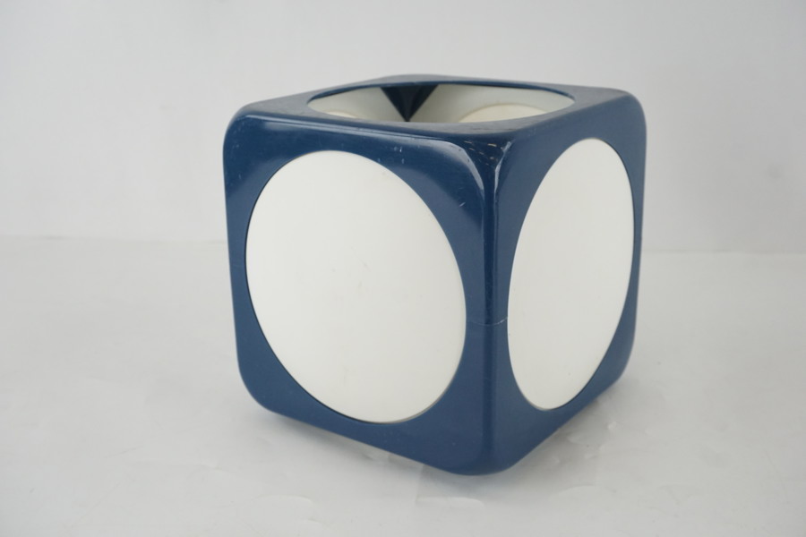 Ikea "Kuben" lampskärm blå/vit. A88