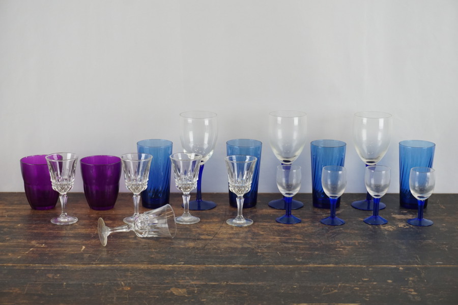 Diverse glas vinglas m.m. A76/
