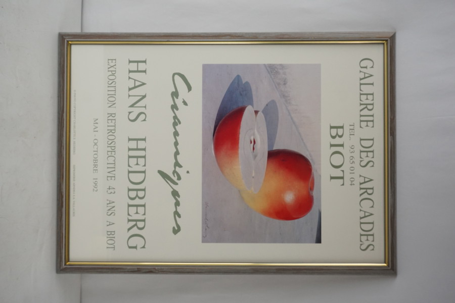 Inramad affisch Hans Hedberg Biot 48x66cm. M24/