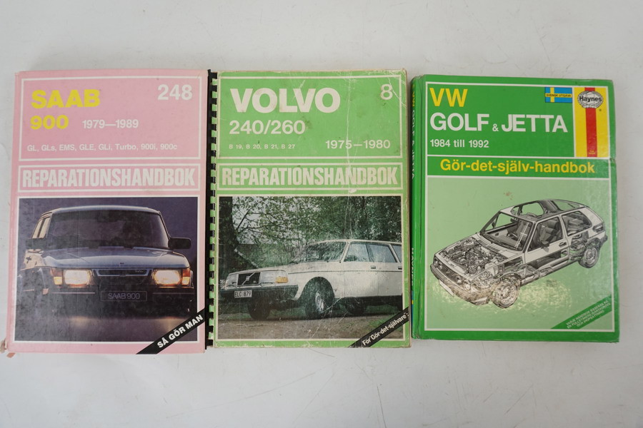3st Reparationshanböcker Saab 900 Volvo 240/260 m.m. A276