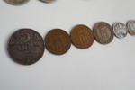 14st Äldre mynt Sverige Norge 1, 2 kronor m.m. A18