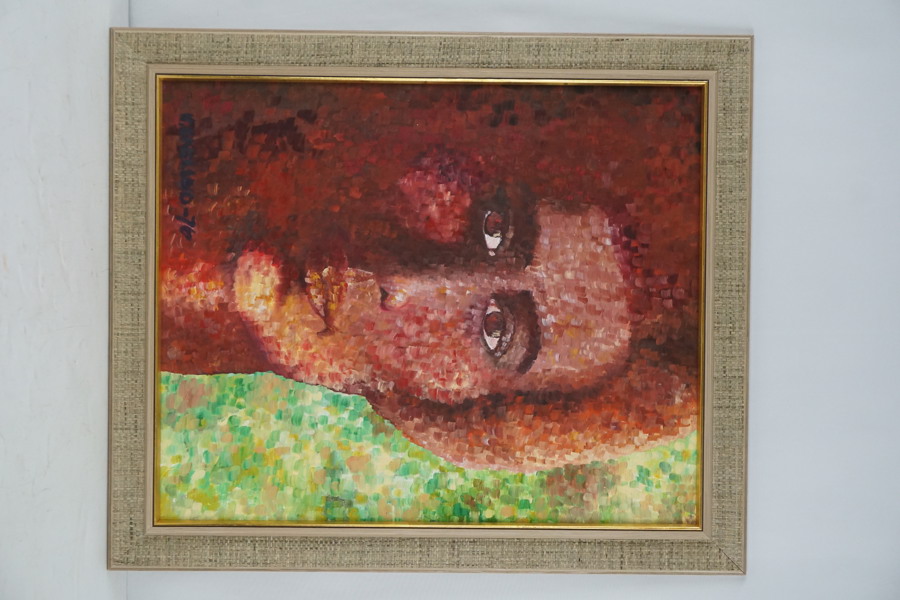 K. Ekelund signerad målning på duk (porträtt) 61x72cm. M5