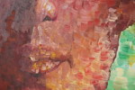 K. Ekelund signerad målning på duk (porträtt) 61x72cm. M5