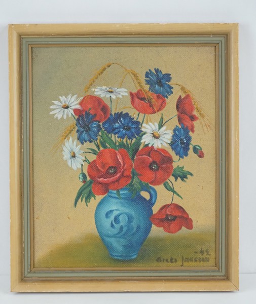 Signerad målning (stilleben) 36x42cm. M21