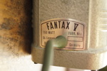 Äldre diaprojektor Liesegang Fantax 5-150 med manual och väska m.m. B279