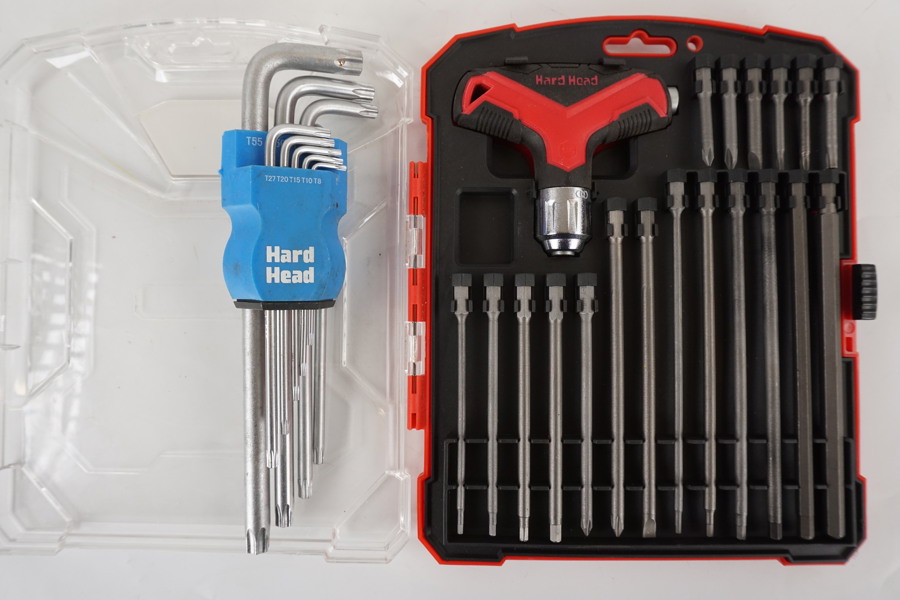 Hard Head torxnyckelsats och spärrhandtag med bits. D39
